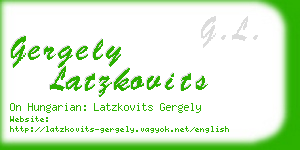 gergely latzkovits business card